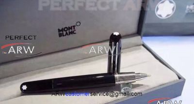 Perfect Replica New Mont blanc M Marc Newson Rollerball Black & Silver